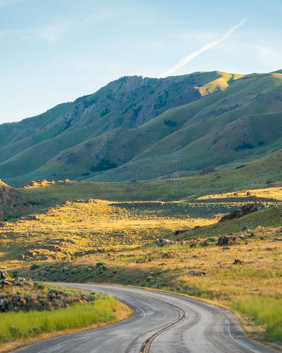 The landscape of Antelope Island on a tour from Salt Lake City Utah
