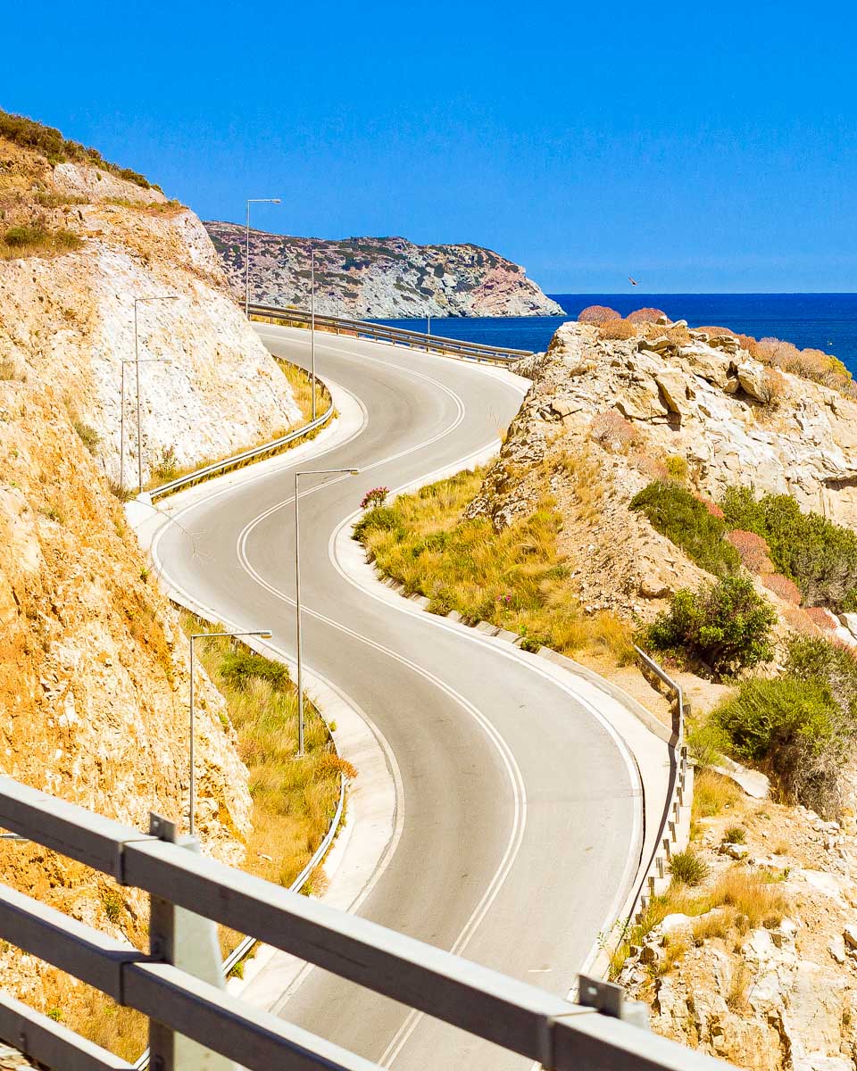 The road to Heraklion in Crete Greece