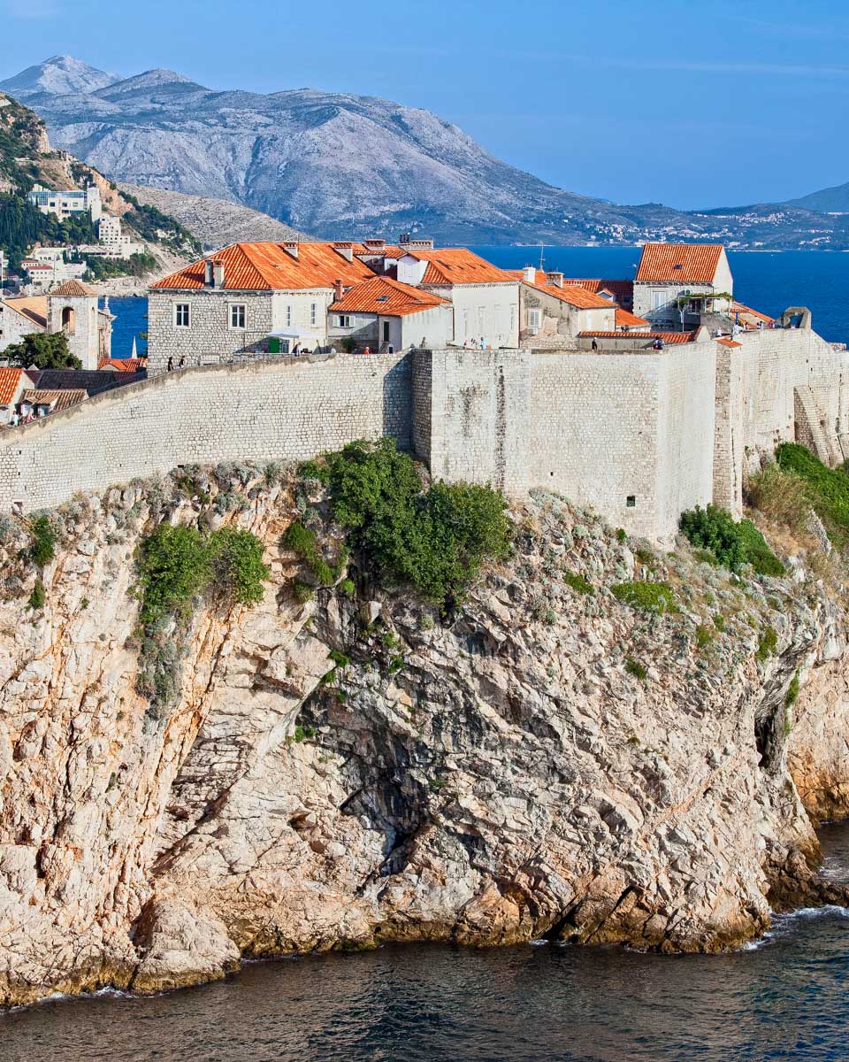 View-of-old-city-from Fort Lovrijenac in Dubrovnik Croatia
