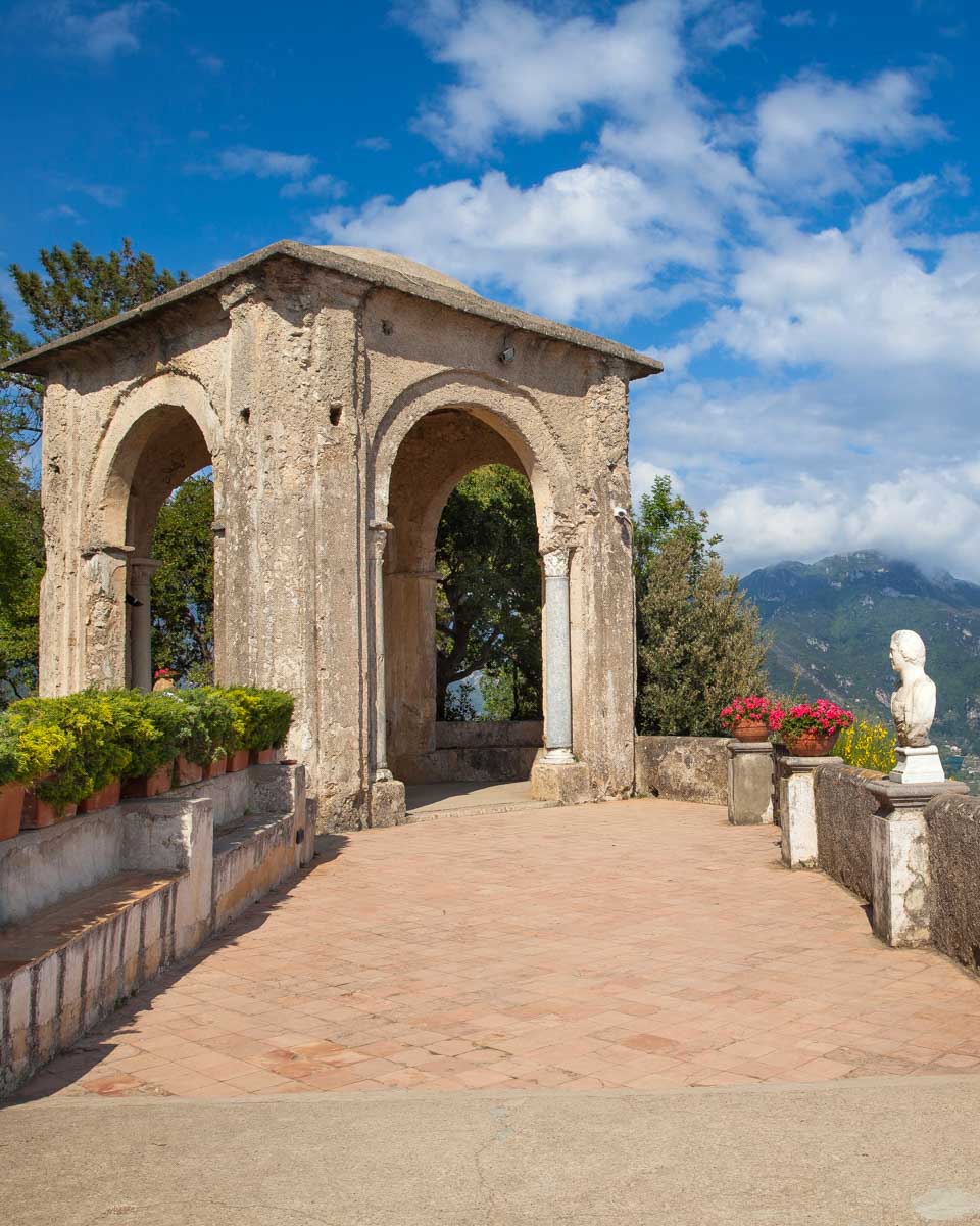 Villa-Rufolo-seen-in-Ravello-Italy on the Amalfi Coast