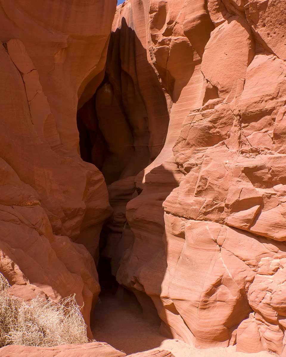 entrance to antelope canyon seen on a tour from Page Arizona