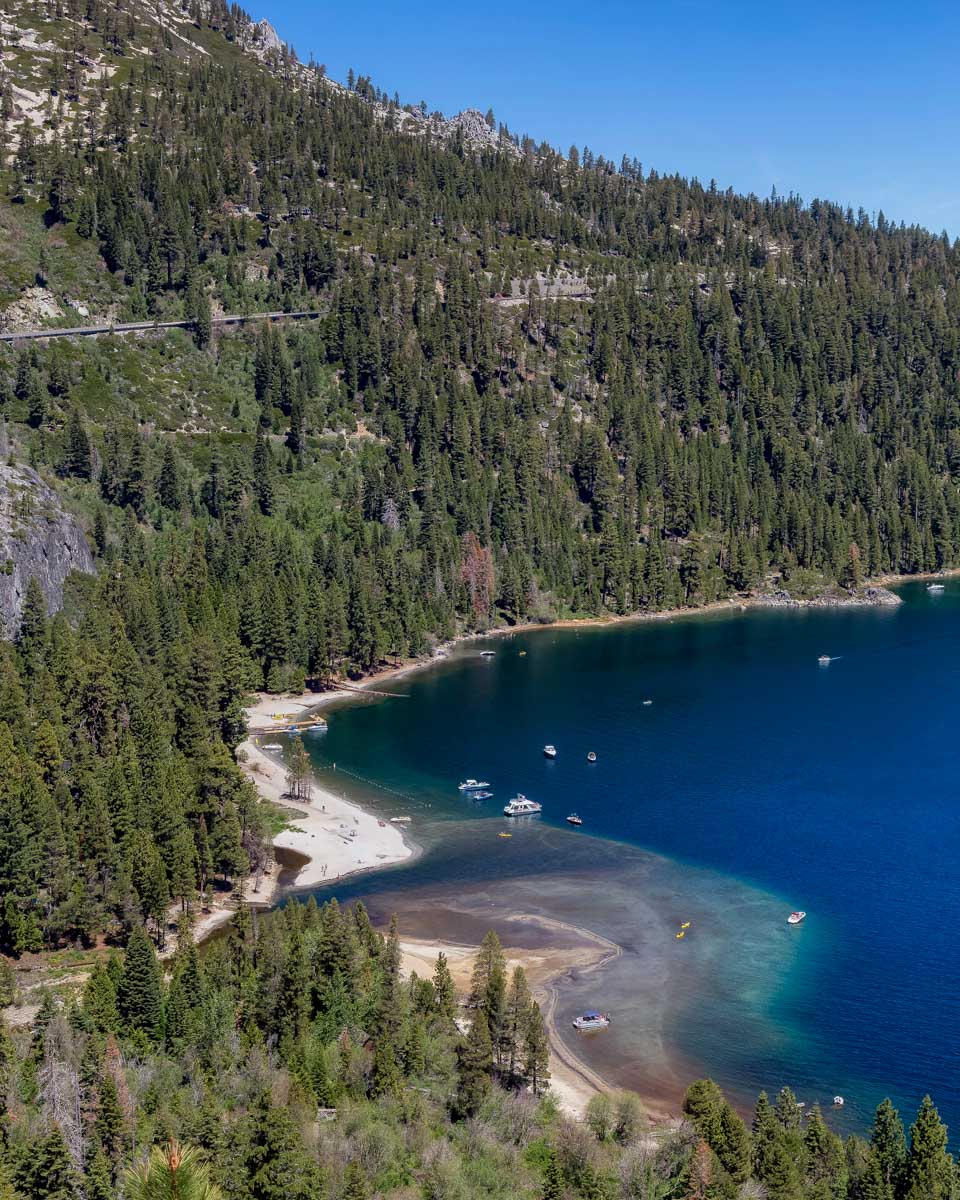 A photo of Emerald Bay on a tour of Lake Tahoe
