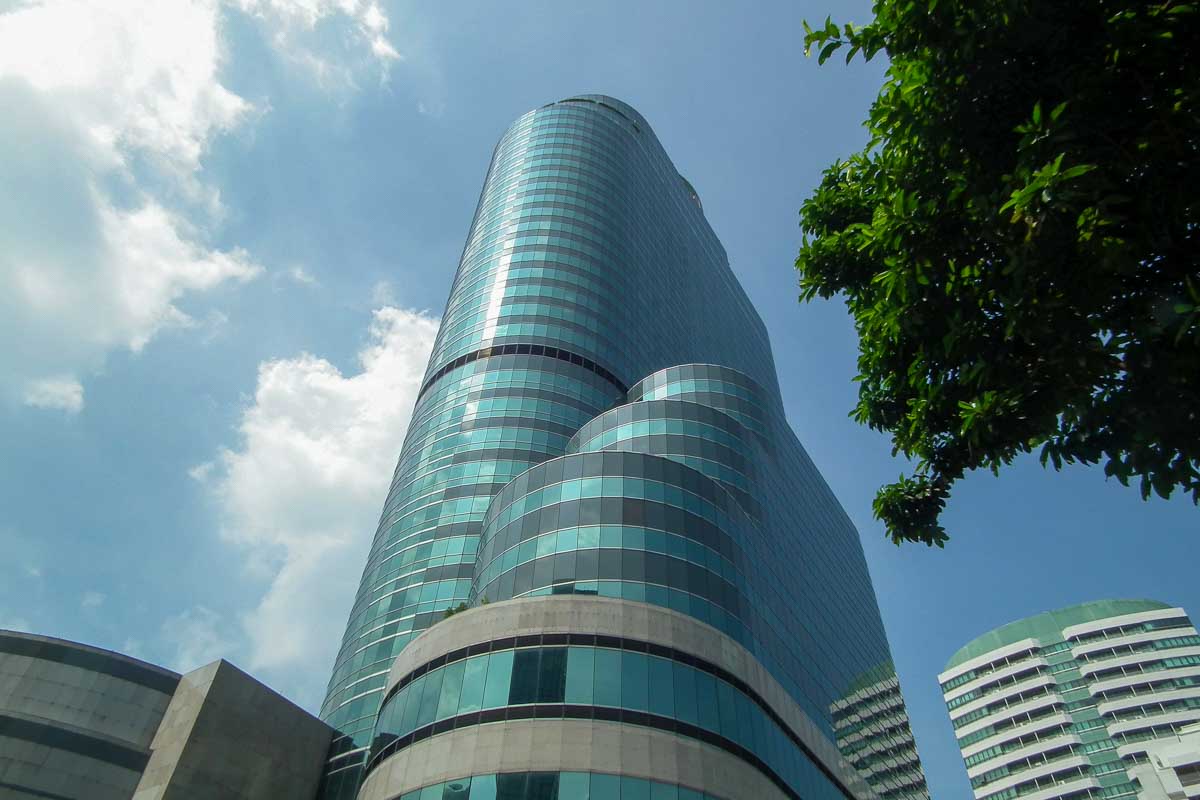 A skyscraper seen in Pratunam Bangkok Thailand