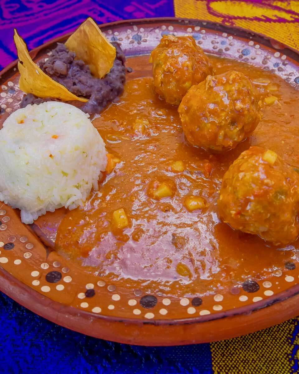 Food made during a cooking class in Antigua Guatemala