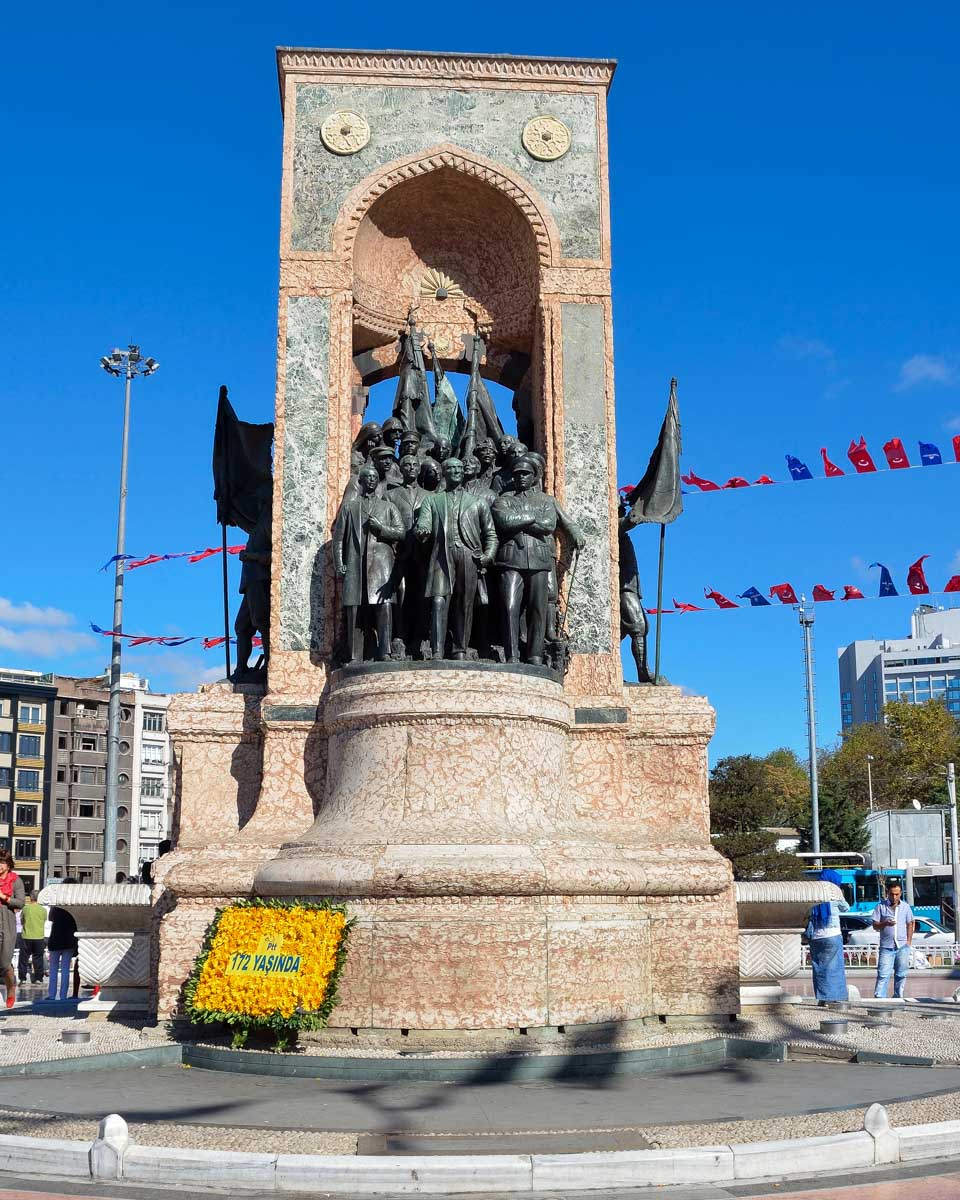 Independence monument on Taksim Square in Istanbul Turkey 1