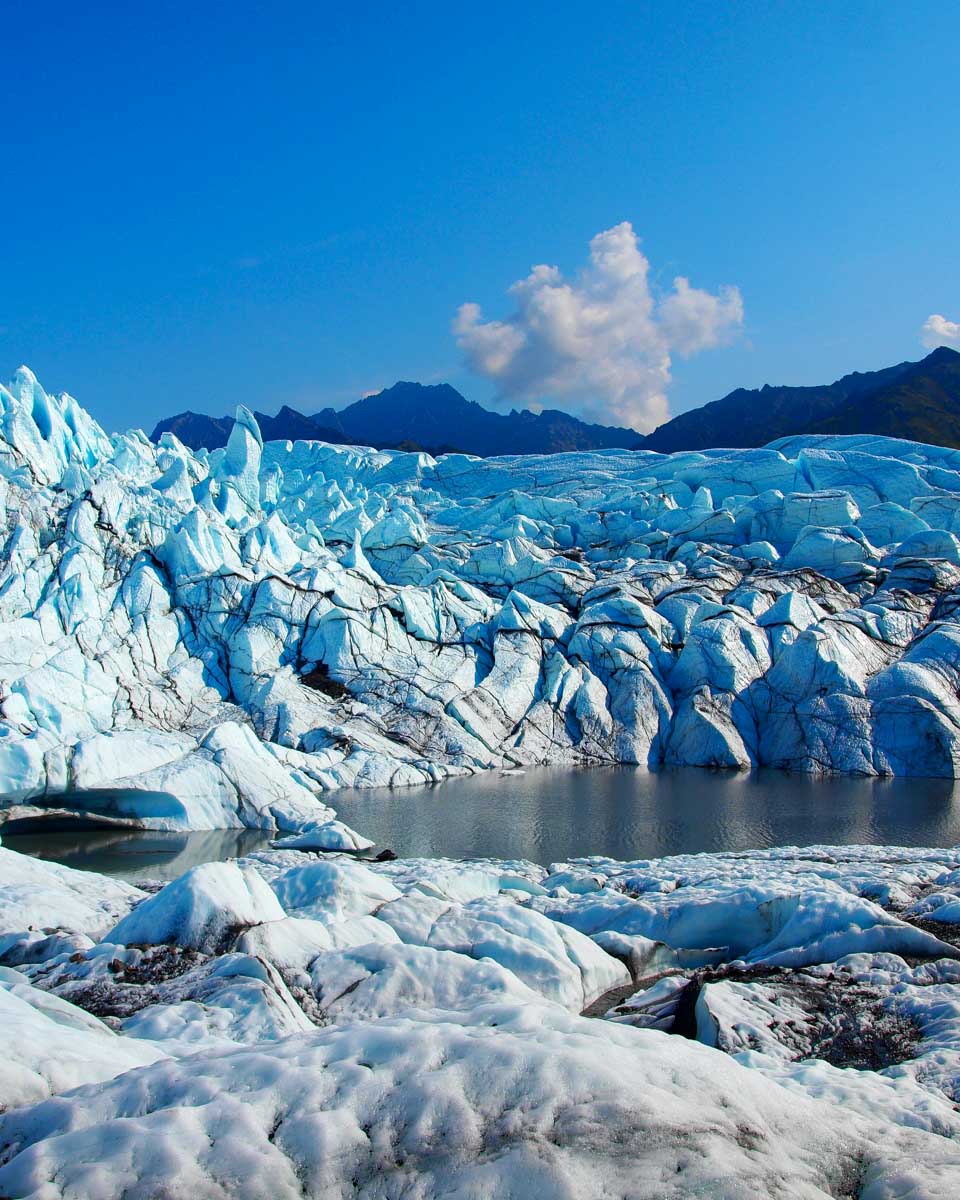 Matanuska Glacier seen near Anchorage Alaska