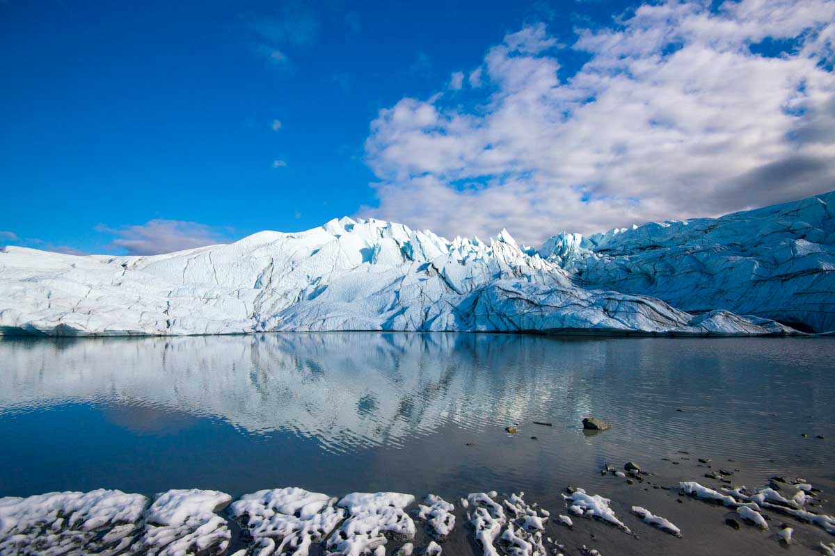 Matanuska Glacier seen on a hiking tour from Achorage Alaska