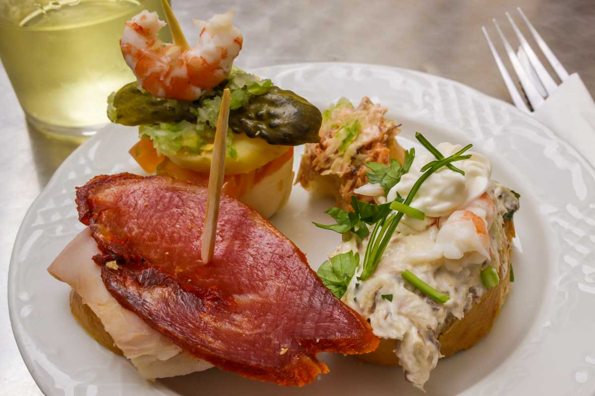 Pintxos in San Sebastian Spain eaten for lunch