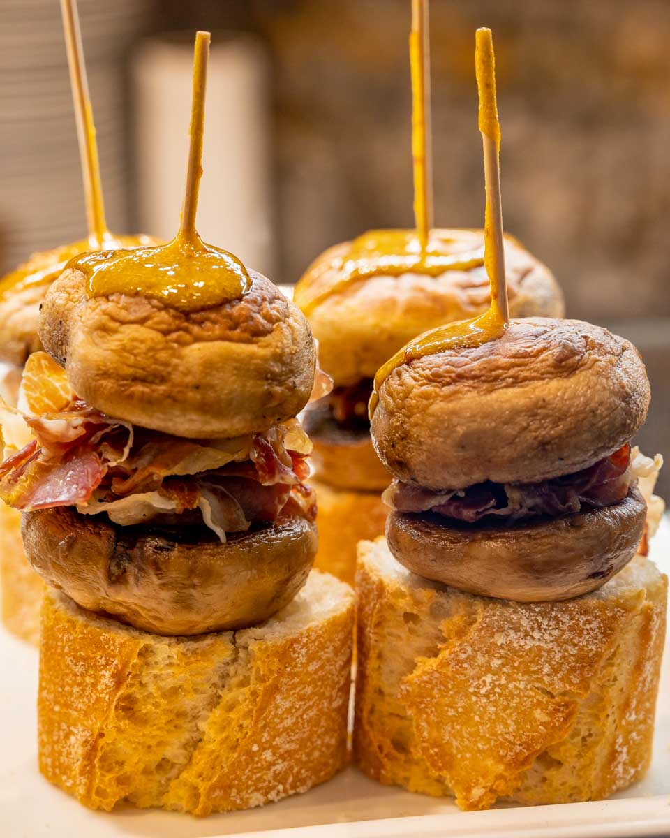 Pintxos in a bar in San Sebastian Spain