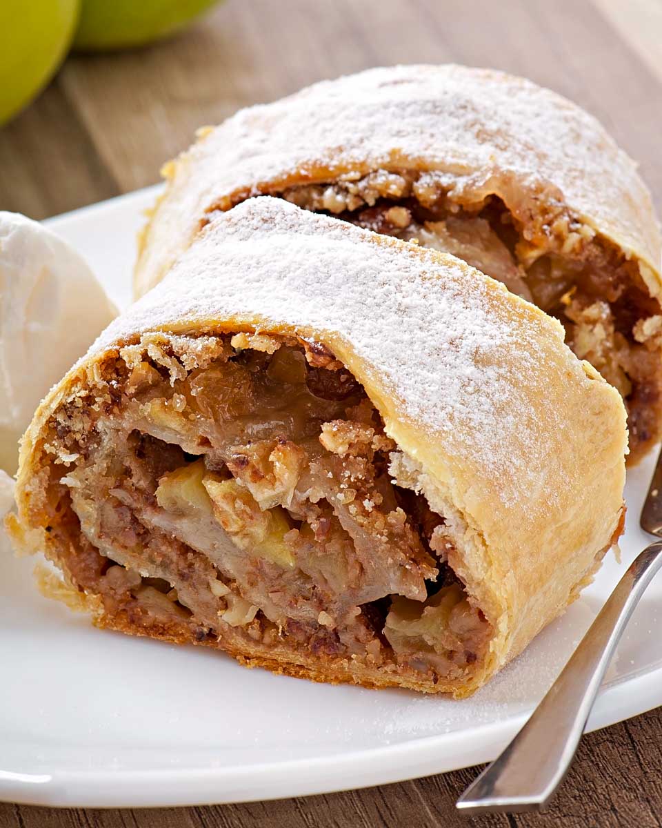 Strudel-made during a cooking class in Salzburg Austria