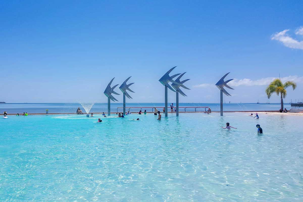 The Cairns Lagoon seen in Cairns Australia