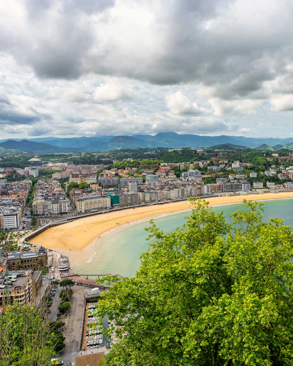 The view from Monte Urgull in San Sebastian Spain