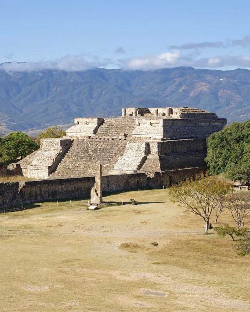 mount-alban ruins seen on a tour from Oaxaca Mexico