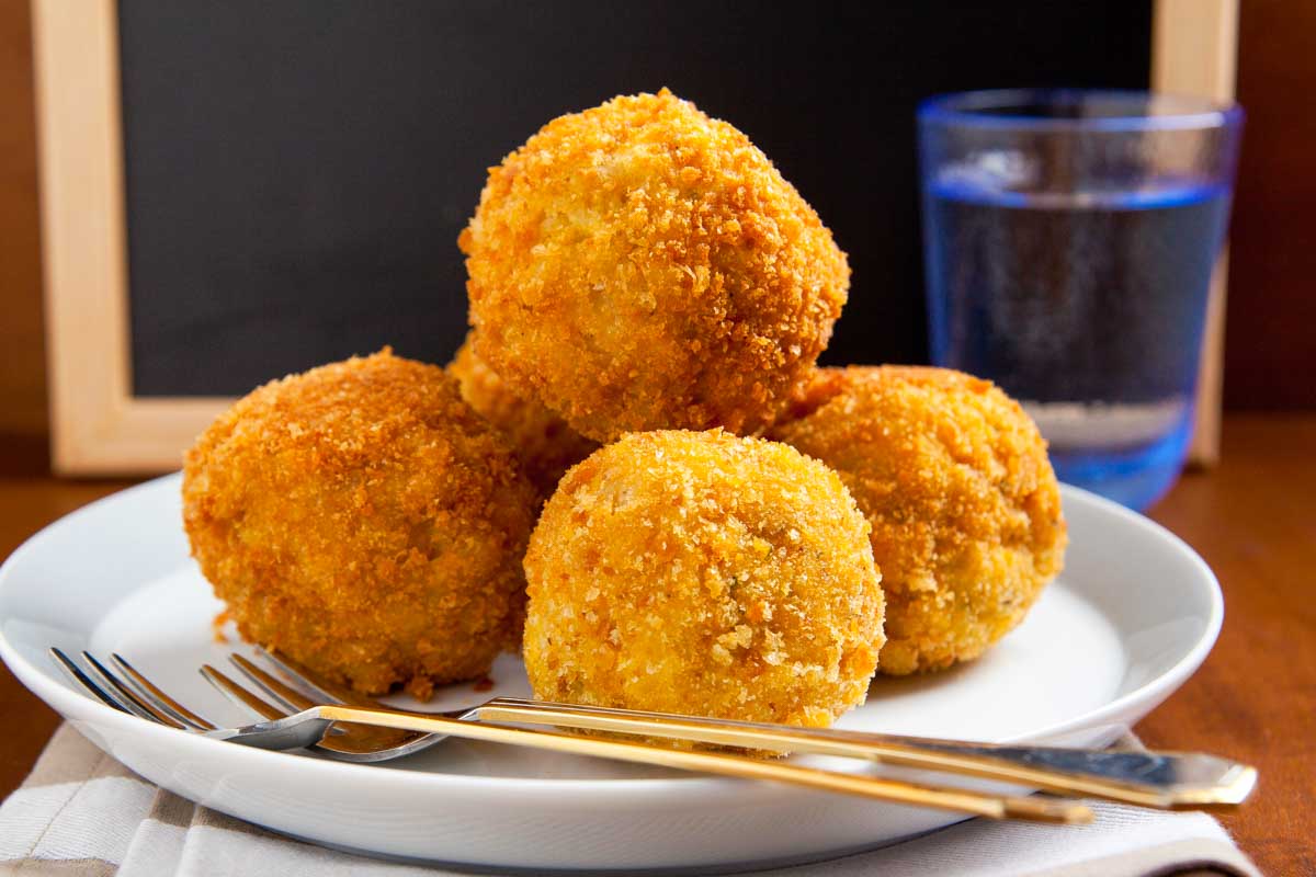Arancini eaten in Palermo Italy