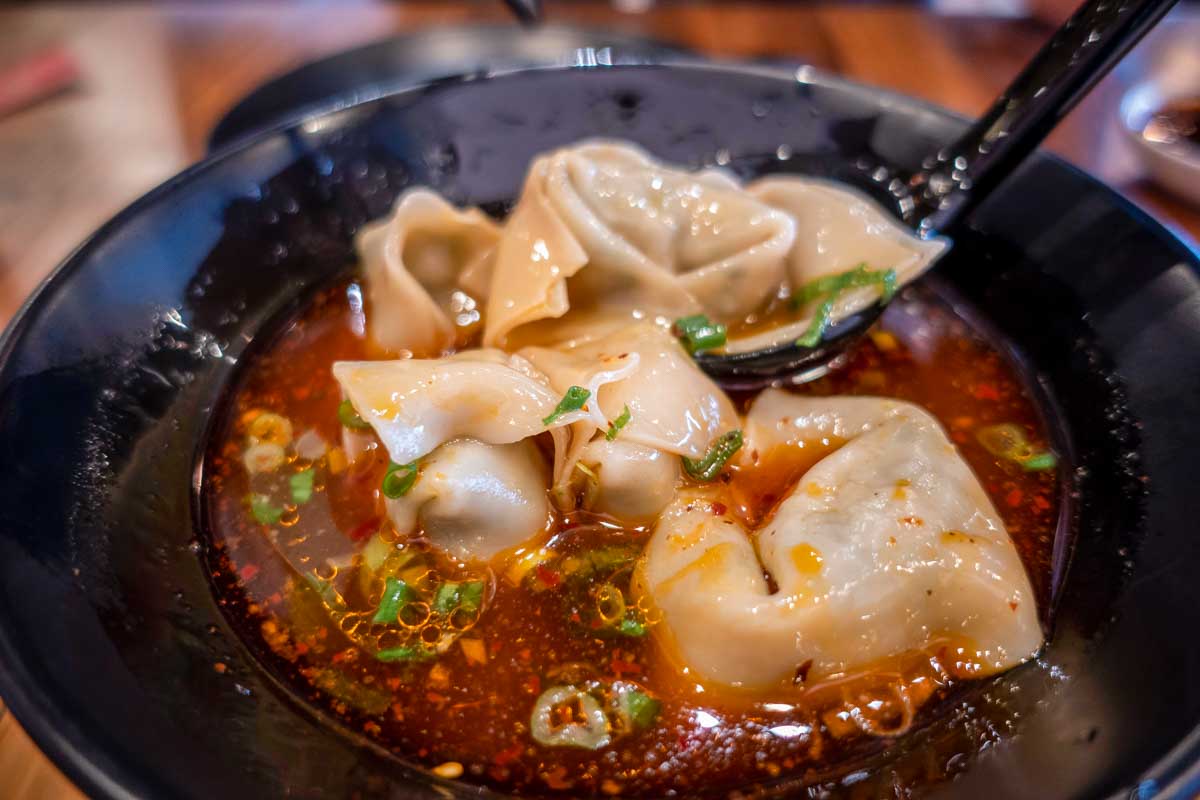 Duck dumpling soup eaten in Beijing China
