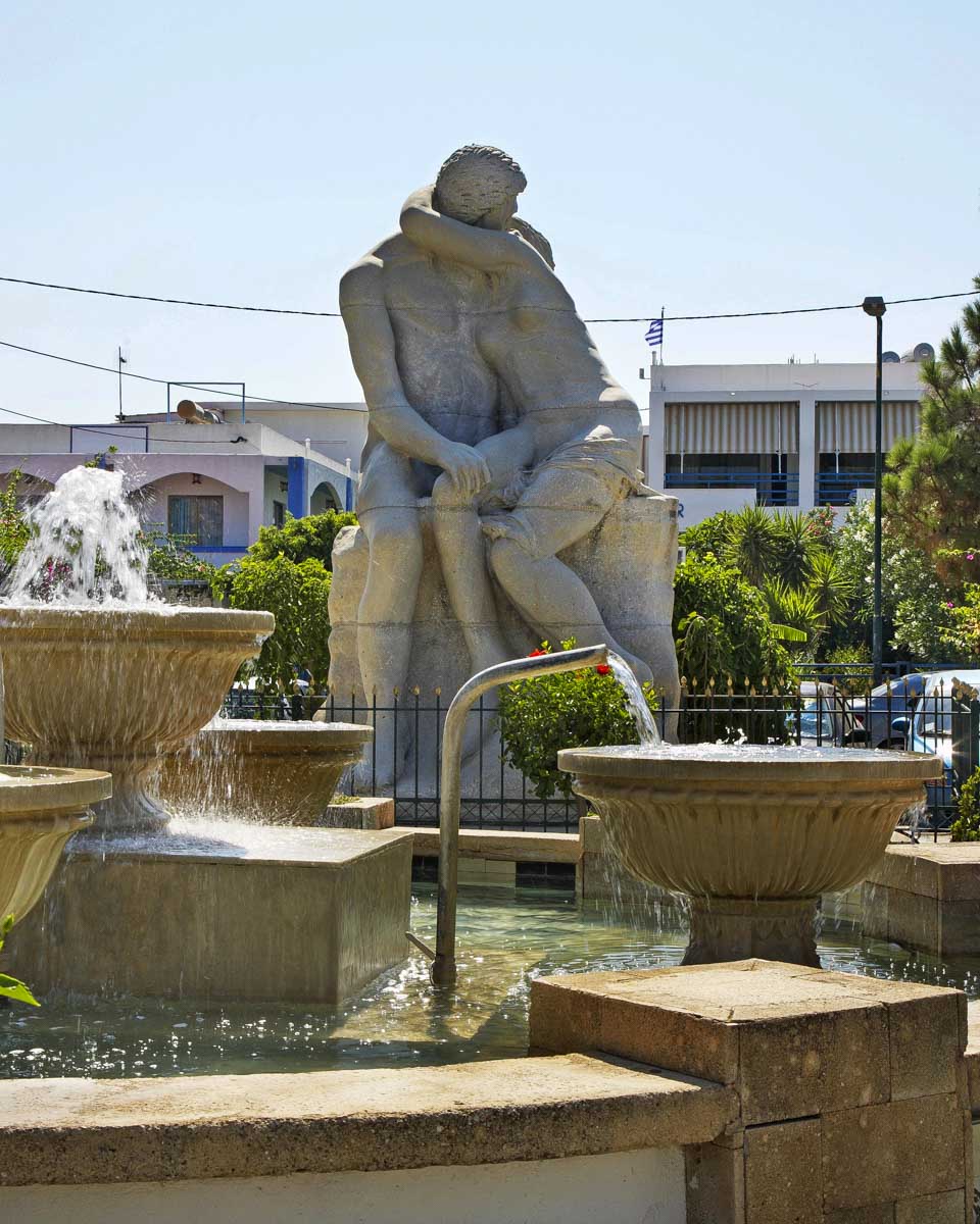 Faliraki Square in Rhodes Greece