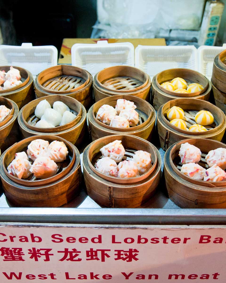 Food for sale on Wangfujing Pedestrian Street in Beijing China