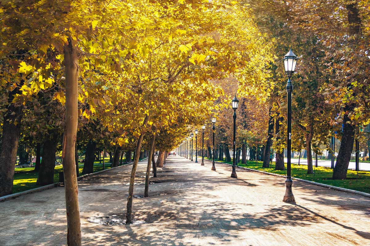 Forestal Park in downtown Santiago, Chile