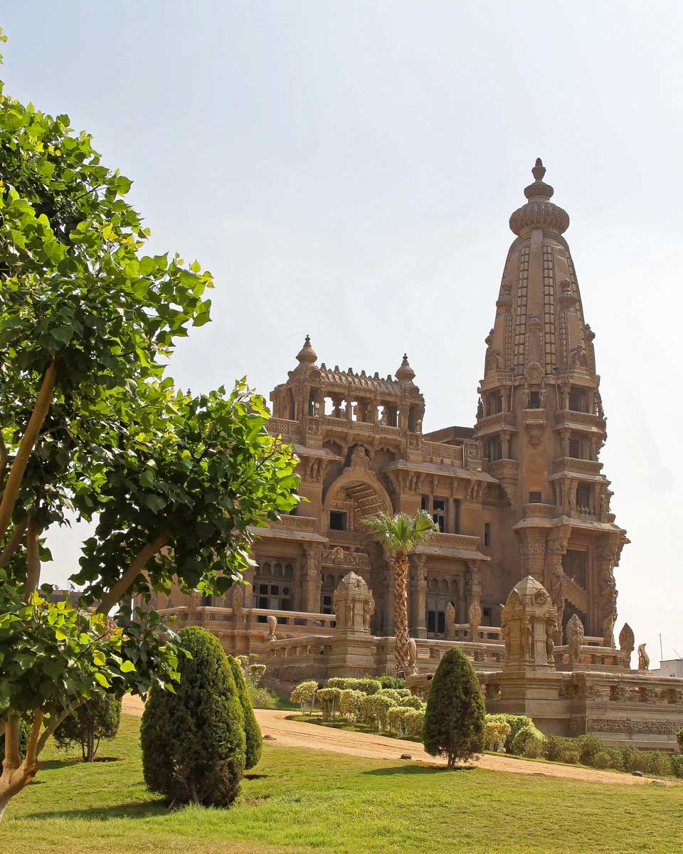 Looking at the Baron Empain Palace in Cairo Egypt