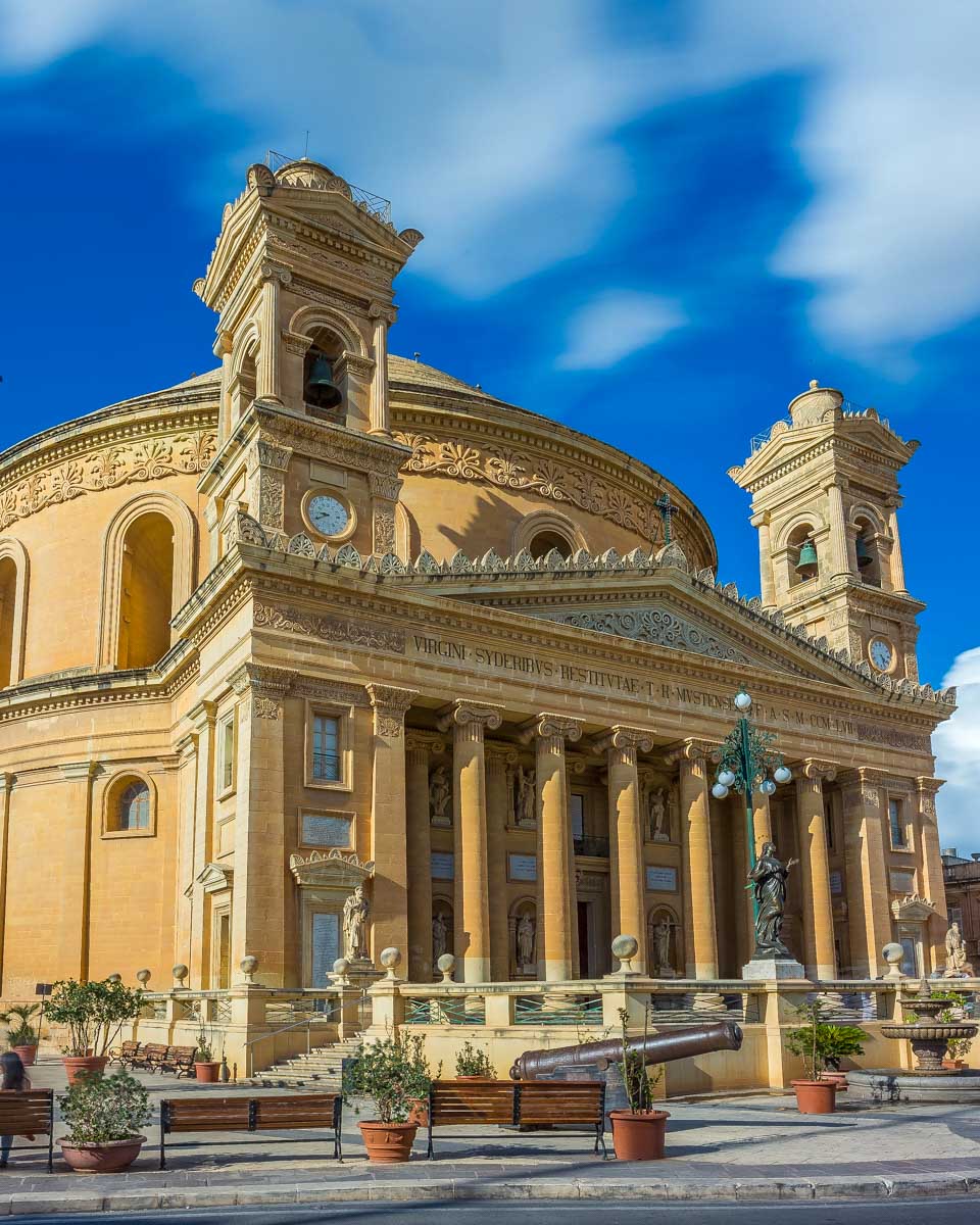 Mosta Rotunda seen in Malta on a tour of Valletta