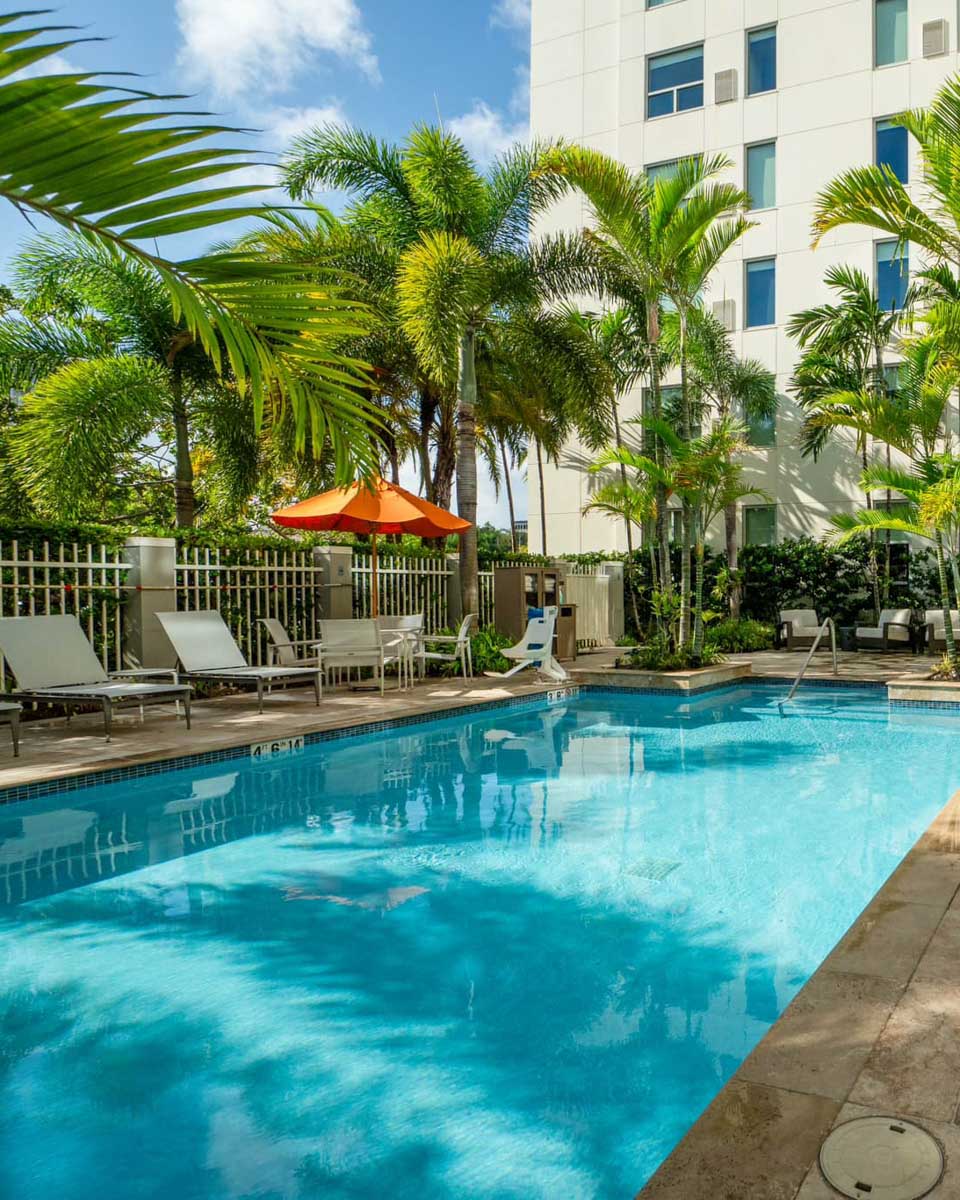 Outdoor pool at Hyatt House San Juan