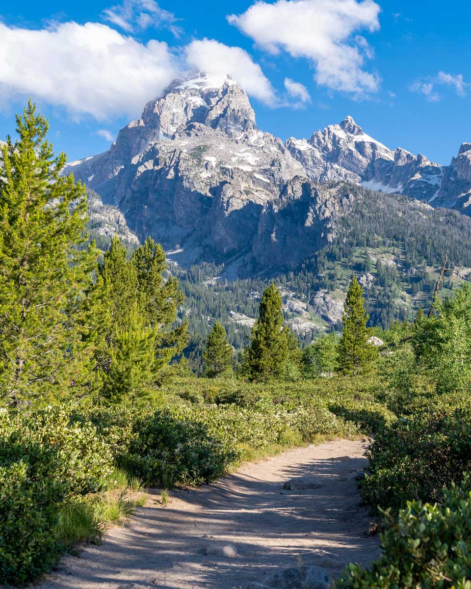 Part of the trail to Taggart Lake from Jackson Hole Wyoming