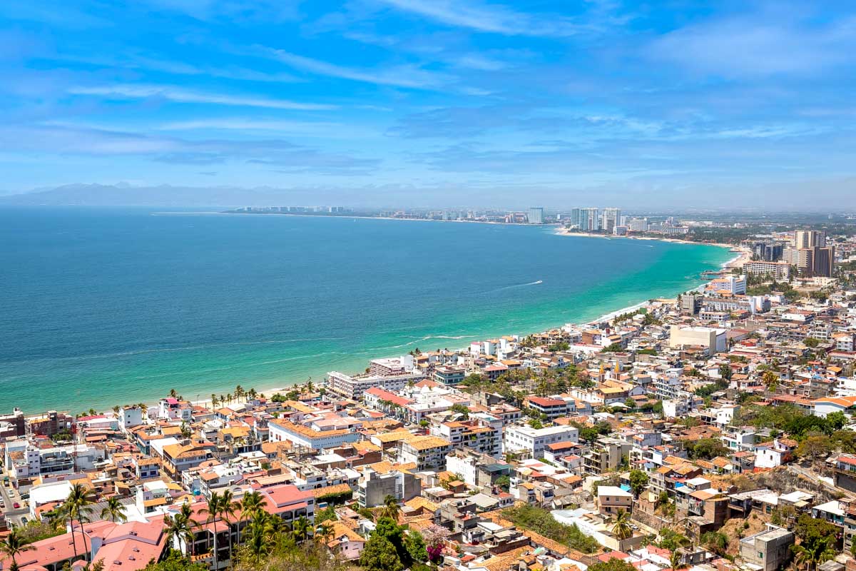 Scenic Mirador Cerro La Cruz lookout in Puerto Vallarta Mexico