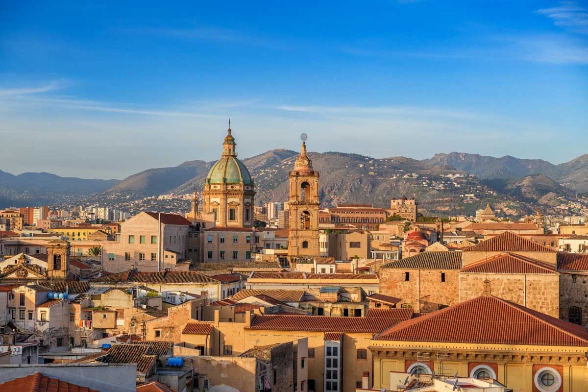 Skyline of Palermo, Sicily Italy