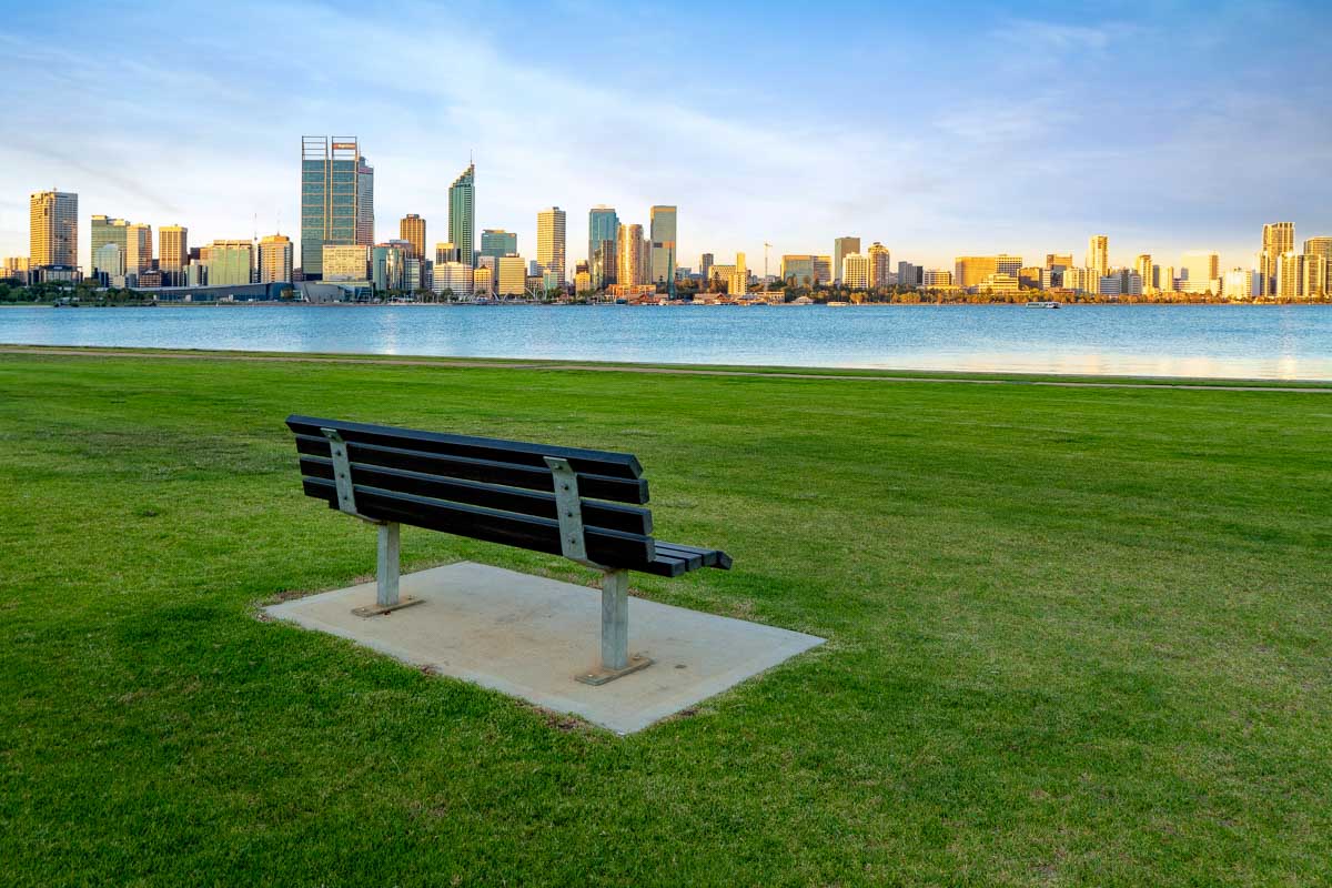 South Perth Foreshore in Perth Australia