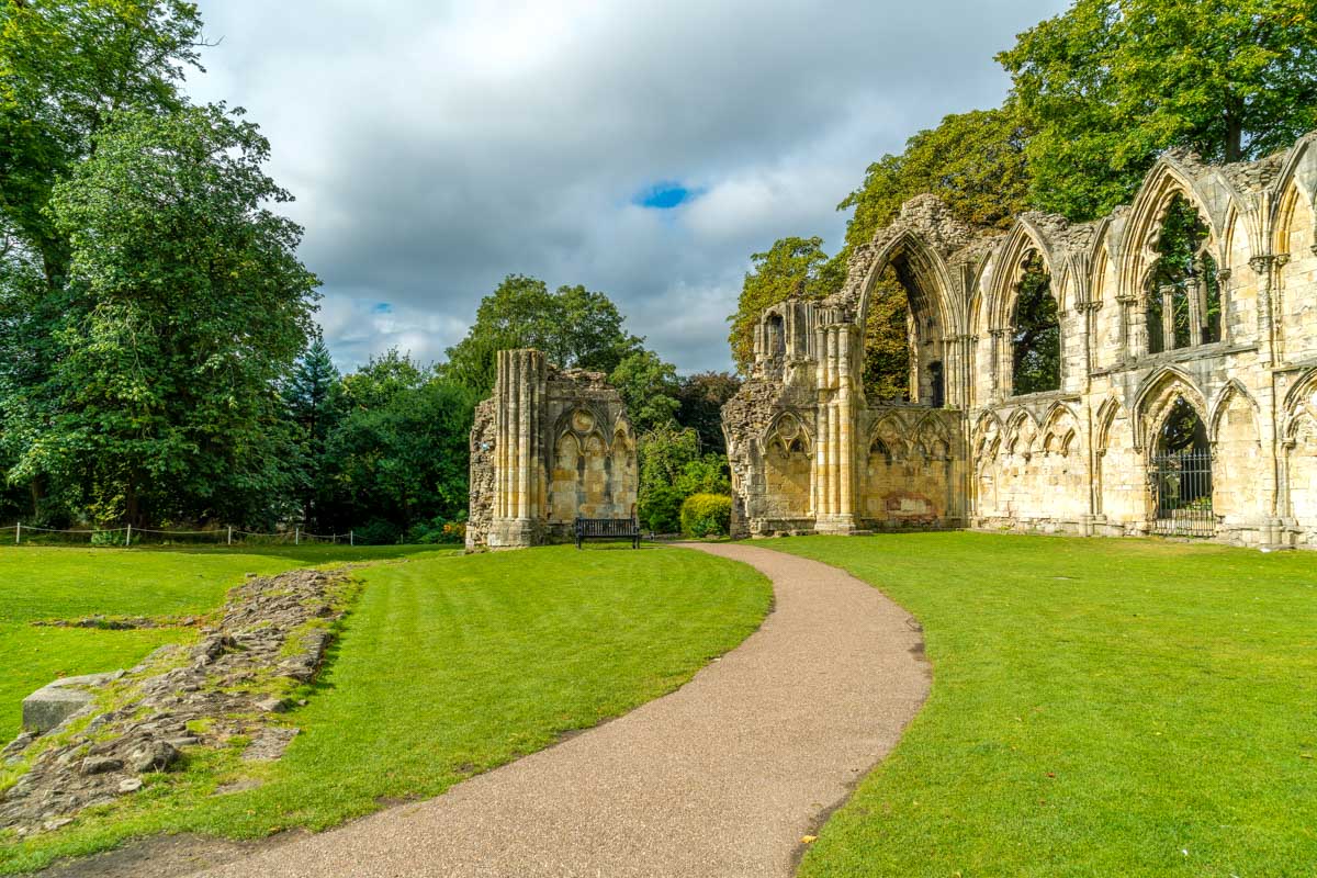 St. Mary's Abbey, museum garden in York United Kingdom