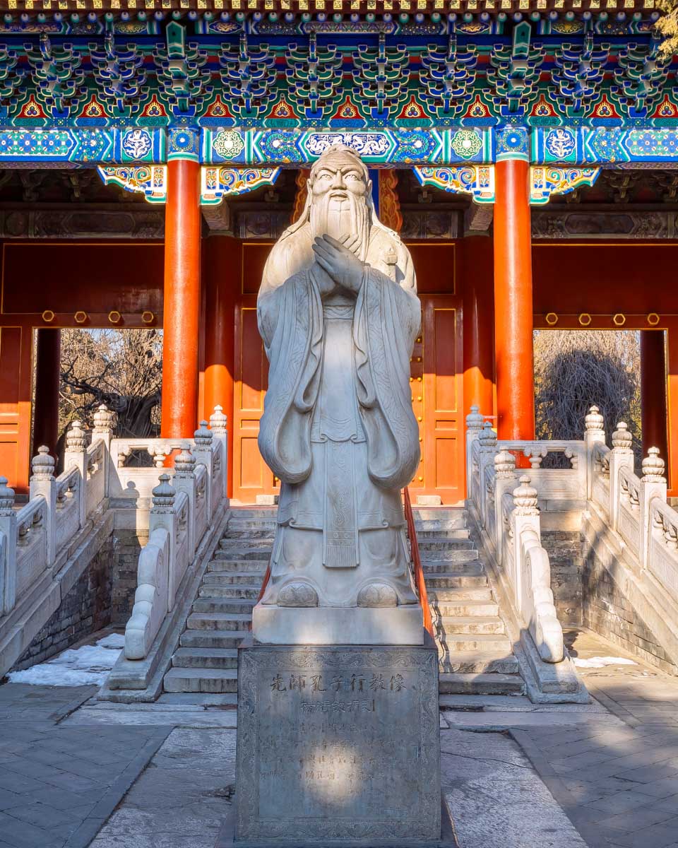 Statue of Confucius at the Temple of Confucius in Beijing, China (2)