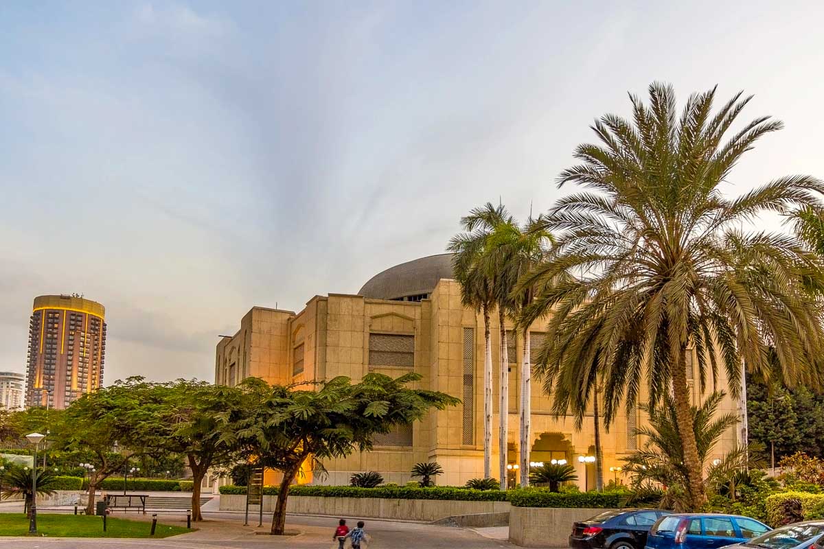 The Cairo Opera House in the evening in Cairo Egypt