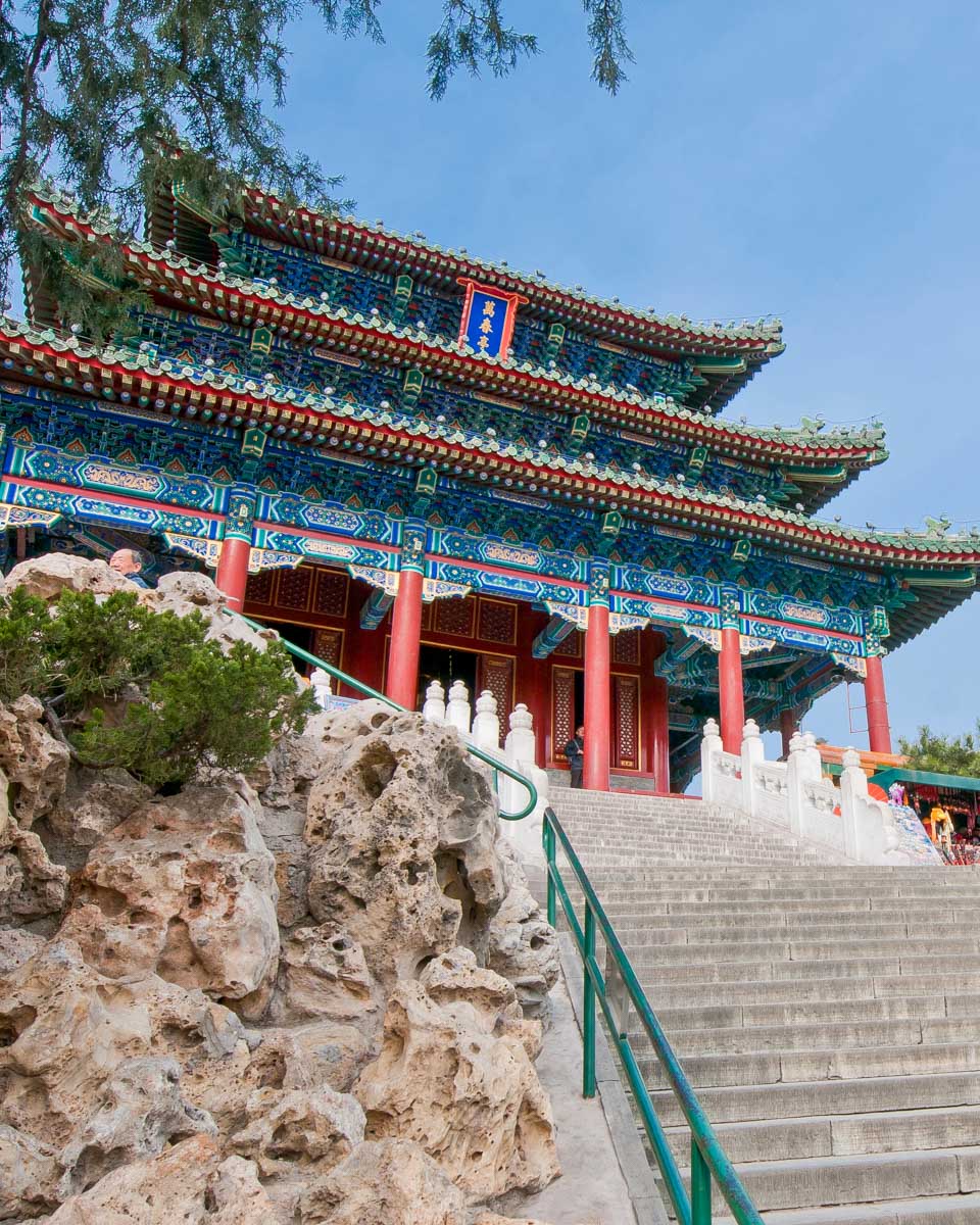 The Pavilion of Everlasting Spring in Jingshan Park in Beijing China
