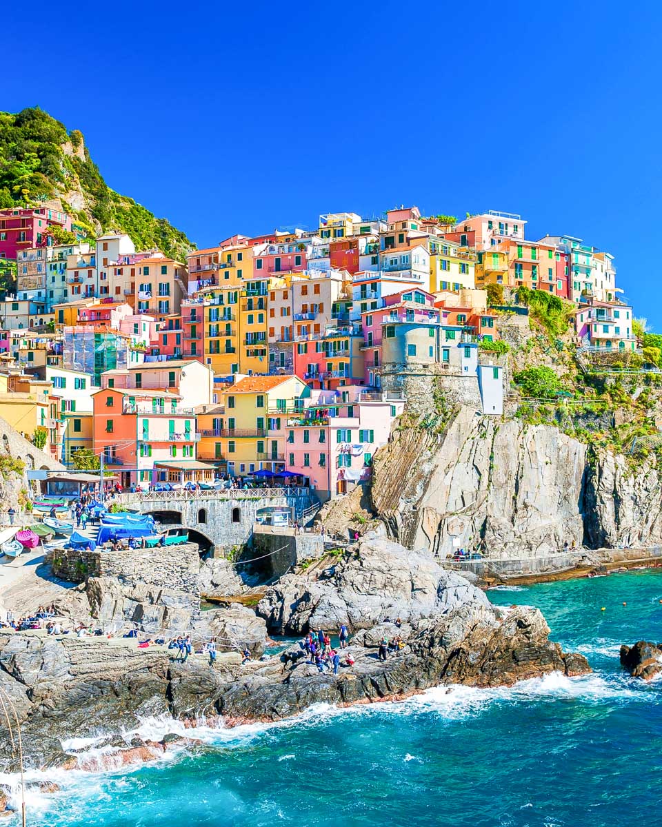 The town of Manarola in Cinque Terre Italy
