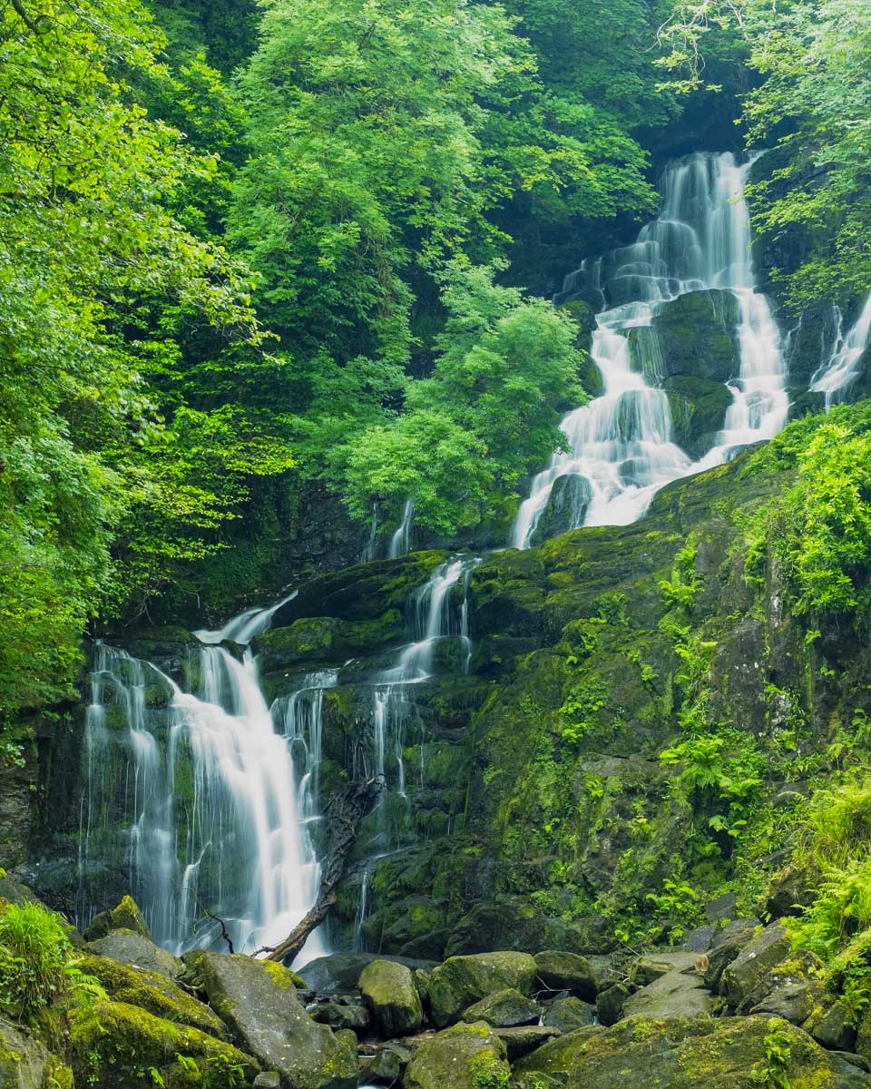 Torc Waterfall in Killarney National Park seen on a tour from Cork Ireland