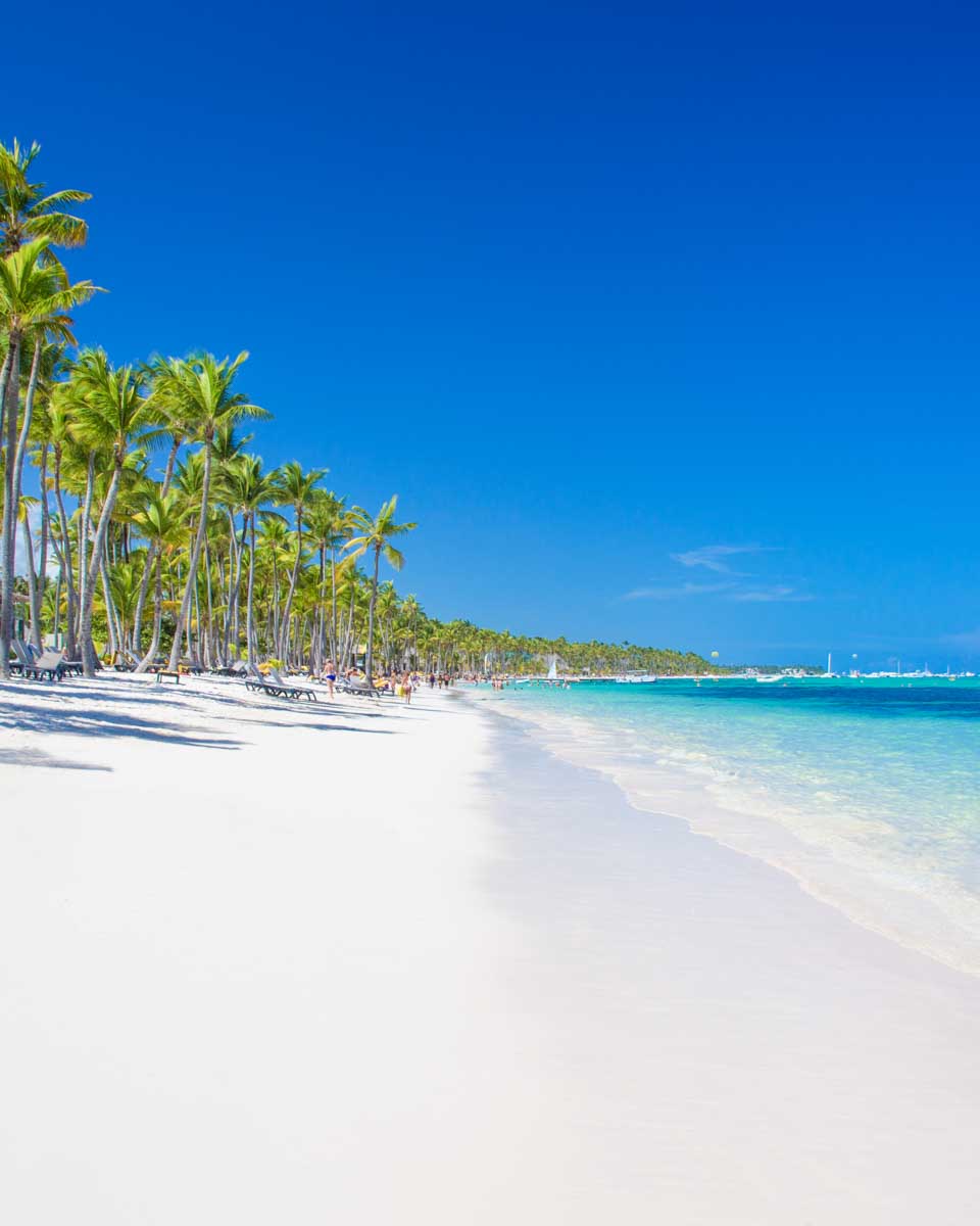 View of the beach at Bavaro Beach in Punta Cana Dominican Republic