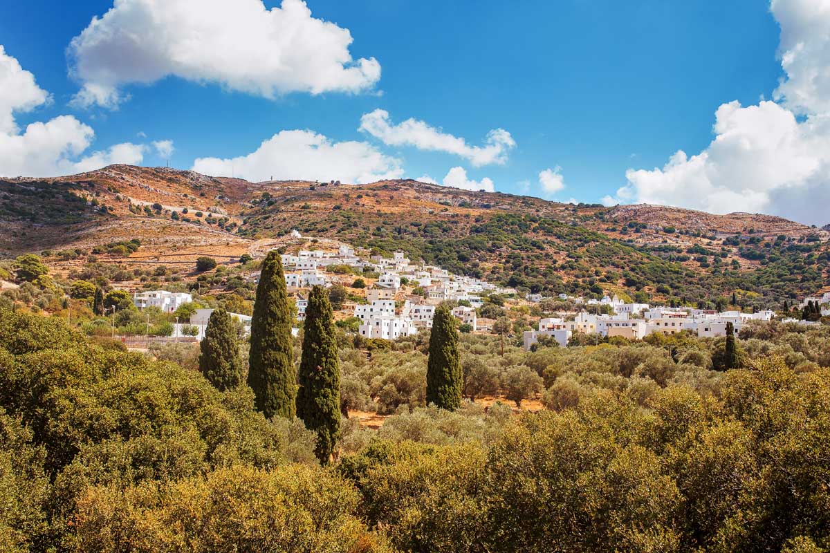 Village of Filoti in Naxos Island, Greece