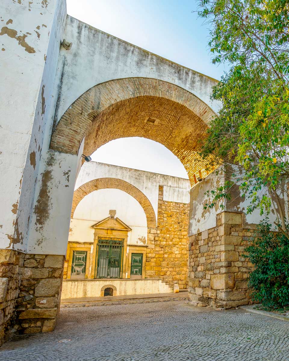 Walls in Old Town Faro seen on a tuk tuk tour in Portugal