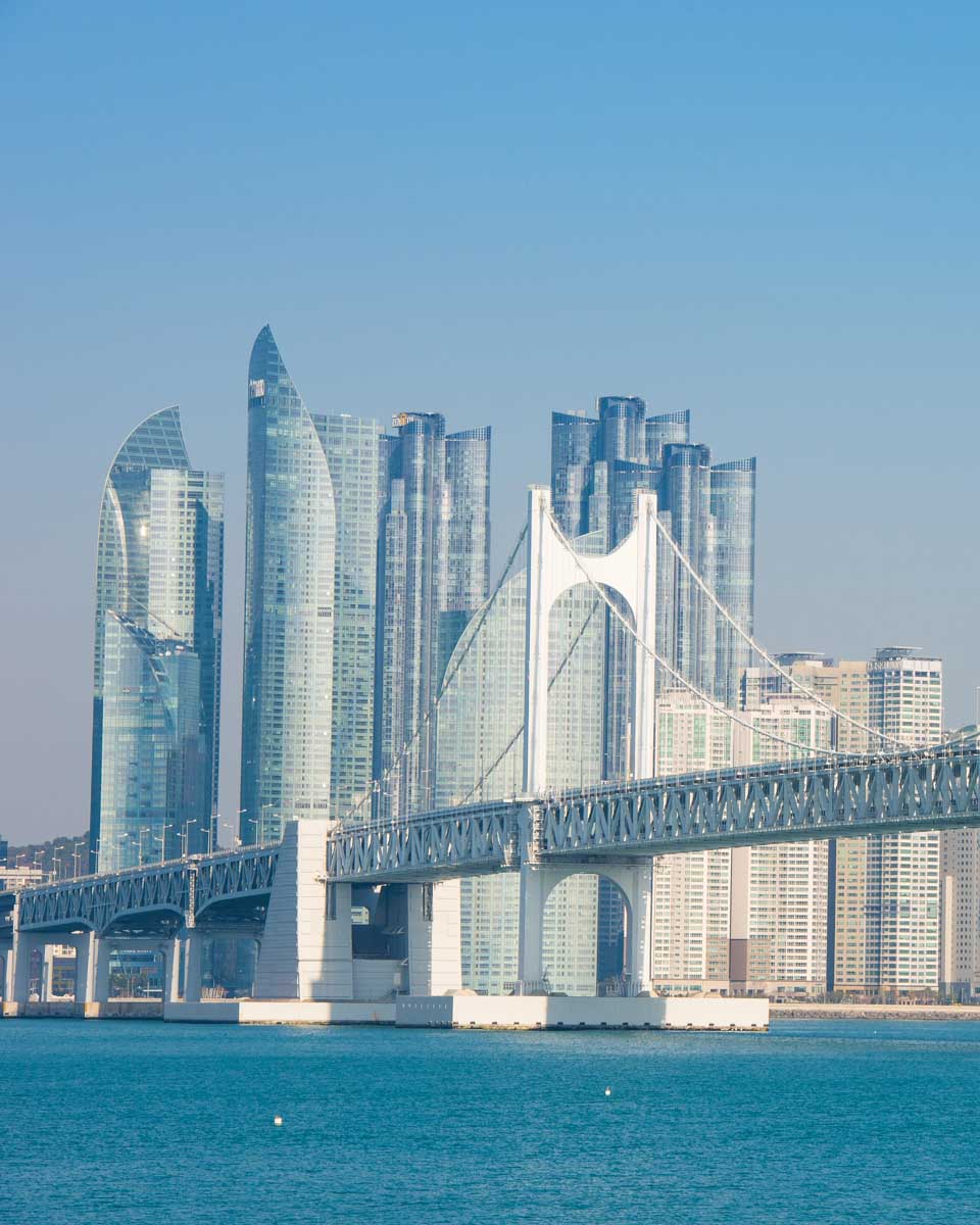 With af the Gwangan Bridge in Busan South Korea