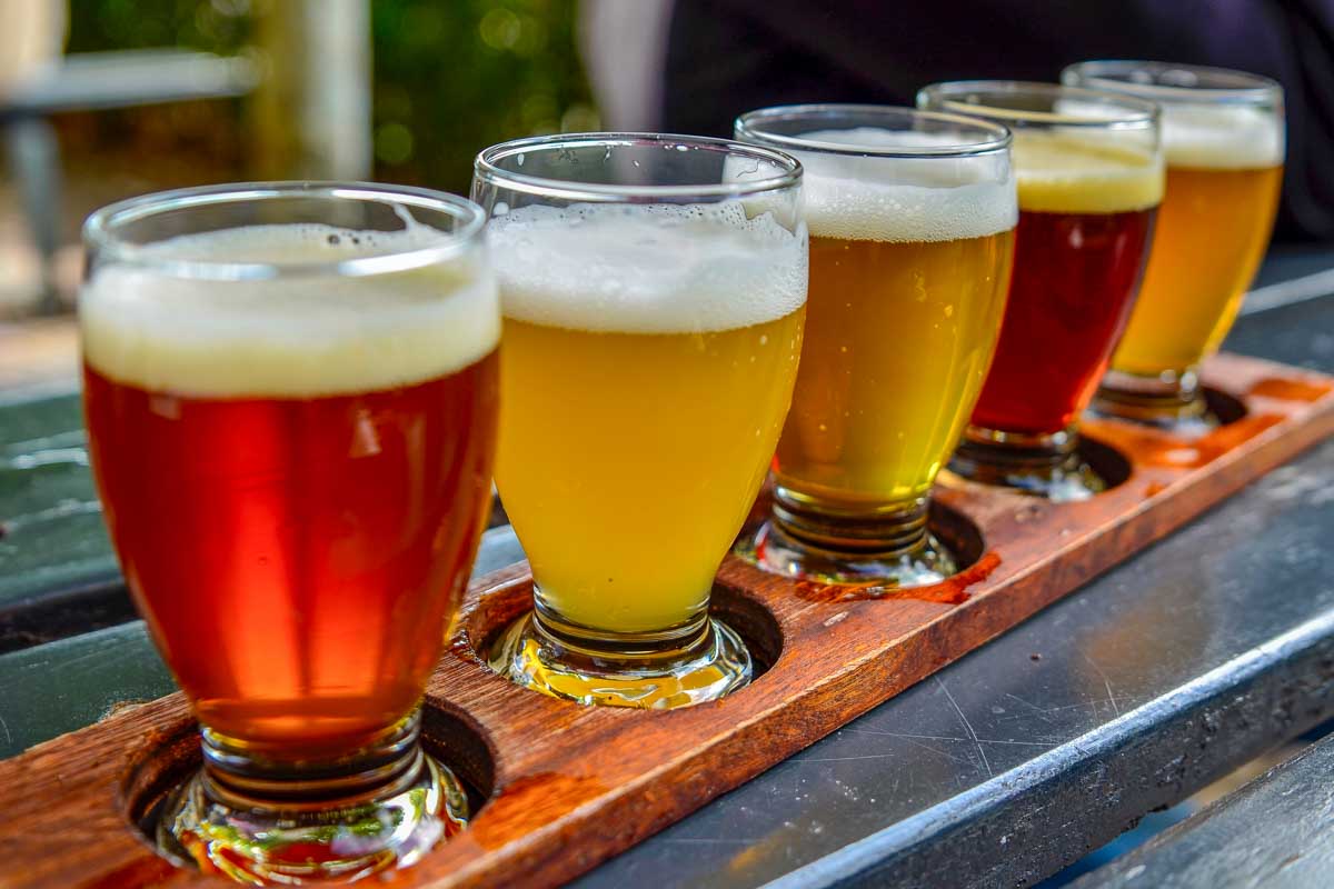 A-beer-flight-in-Bariloche Argentina