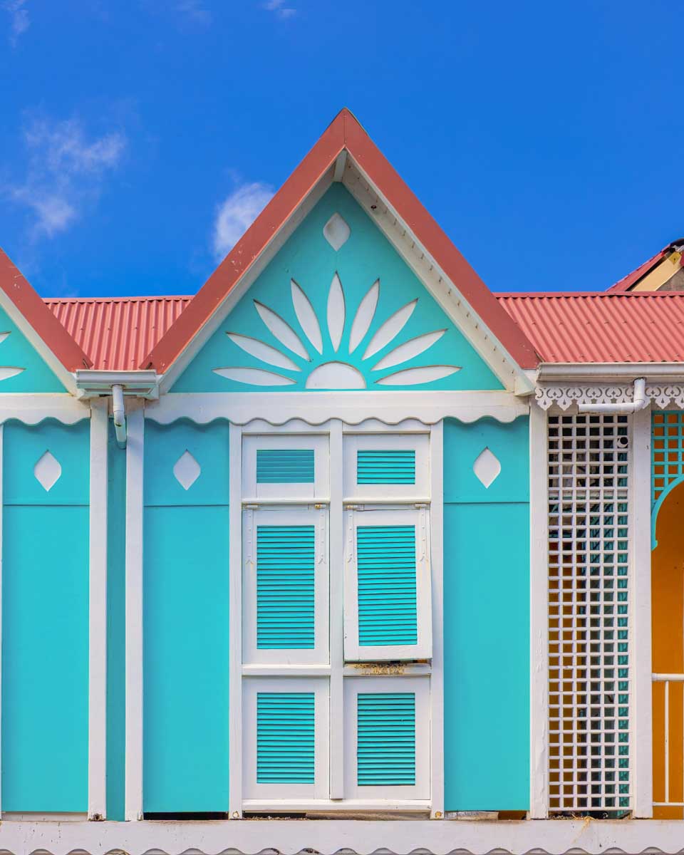A colorful house in Marigot Saint Martin