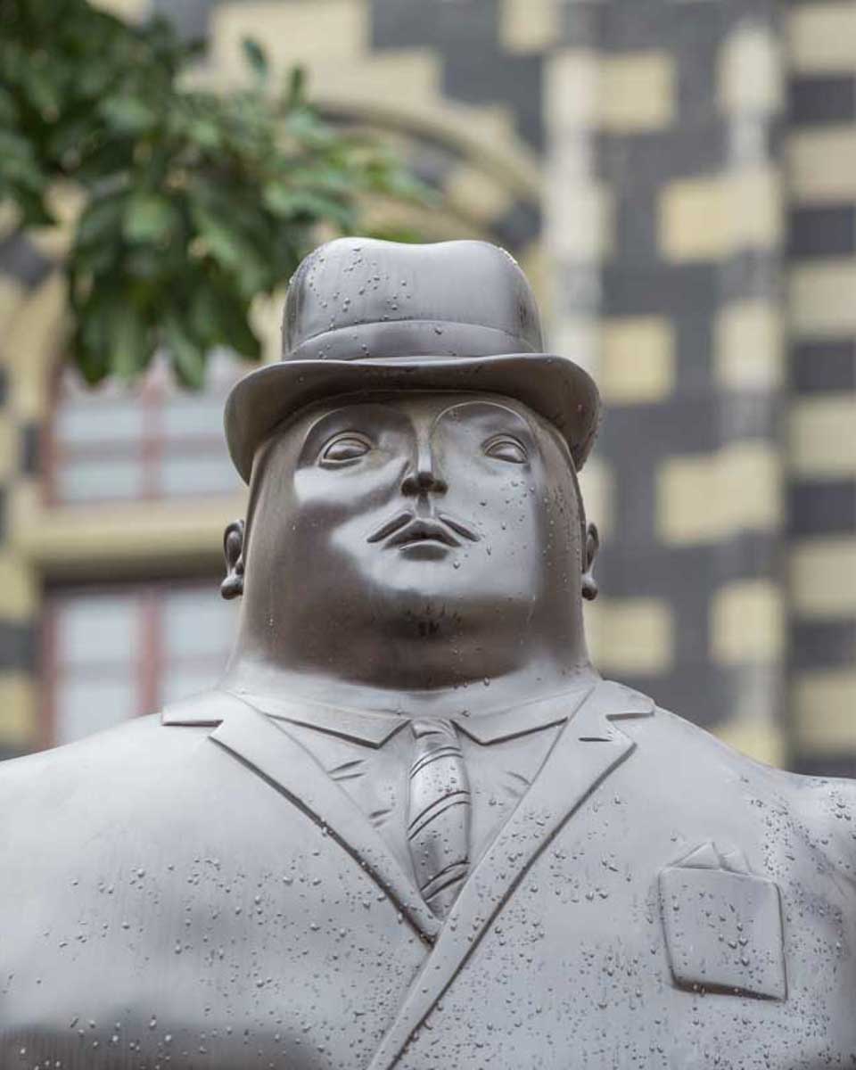 A-statue-by-Botero-in-Plaza-Botero-Medellin-Colombia