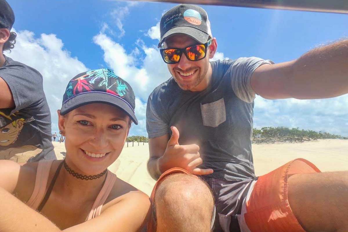 Bailey and Daniel take a selfie near Sao Paulo Brazil