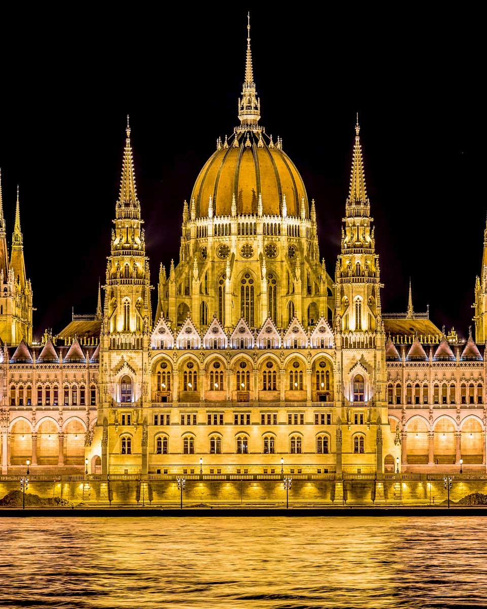 Budapest Parliament building in Hungary seen on a cruise