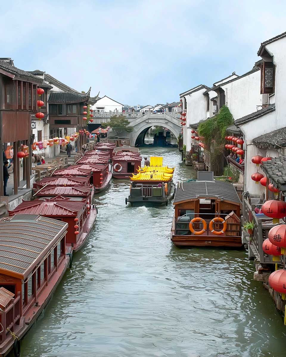 Canals in Suzhou China on a tour from Shanghai