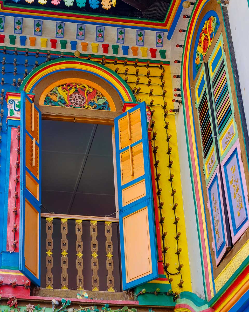 Colorful facade in Little India Singapore
