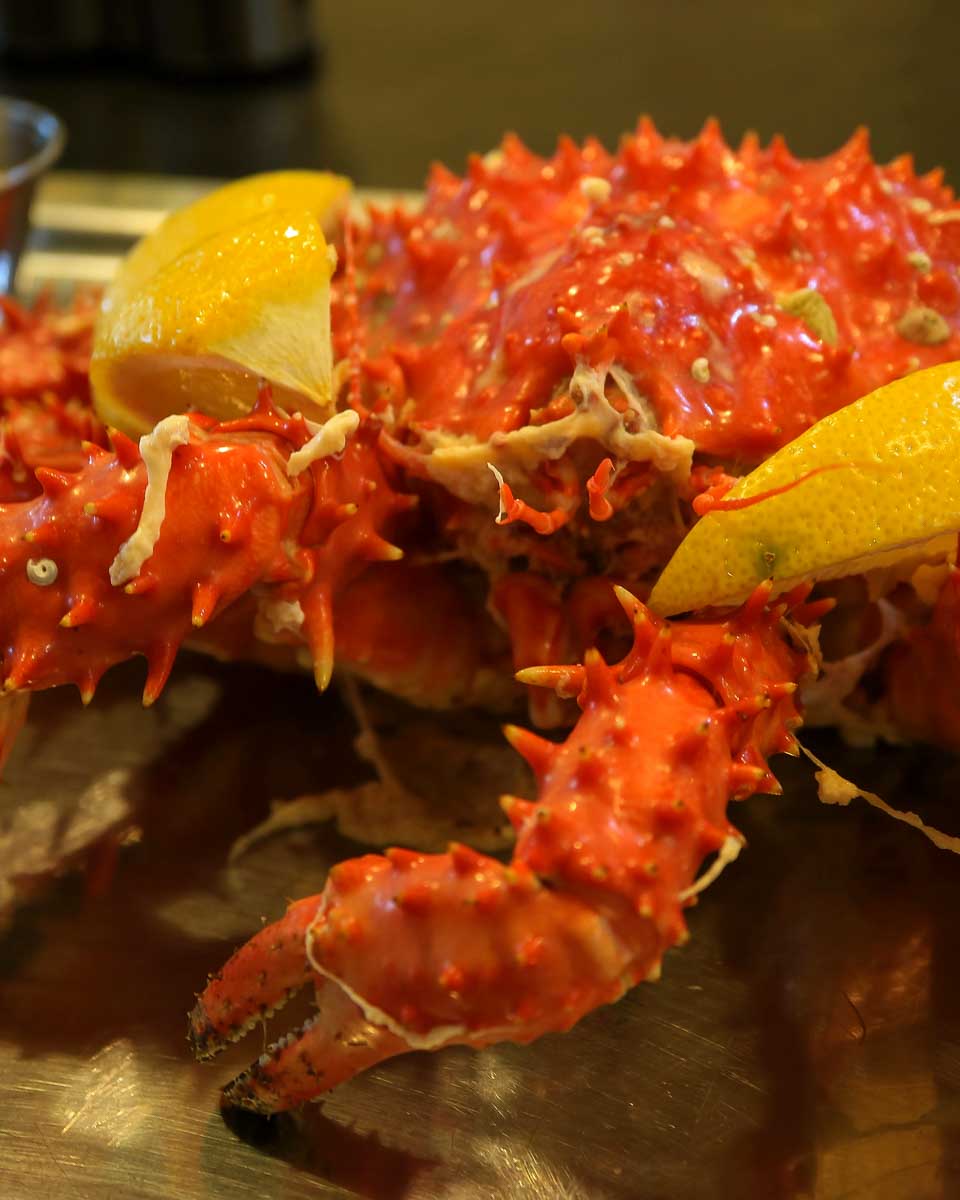 Crab eaten in Puerto Almanza on a tour from Ushuaia Argentina