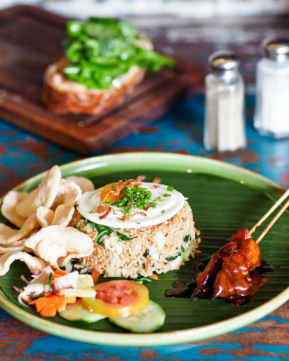 Dinner food eaten in Bali Indonesia