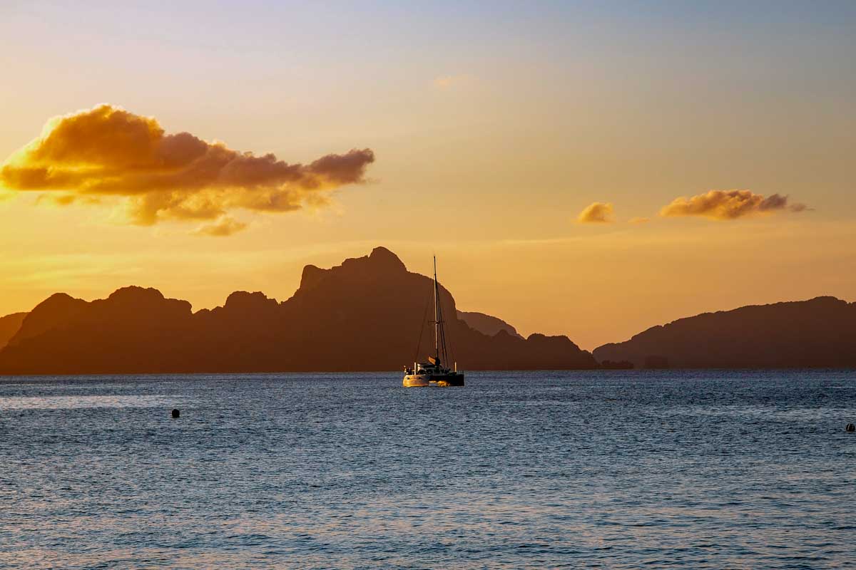 Las Cabañas Beach in El Nido Philippines