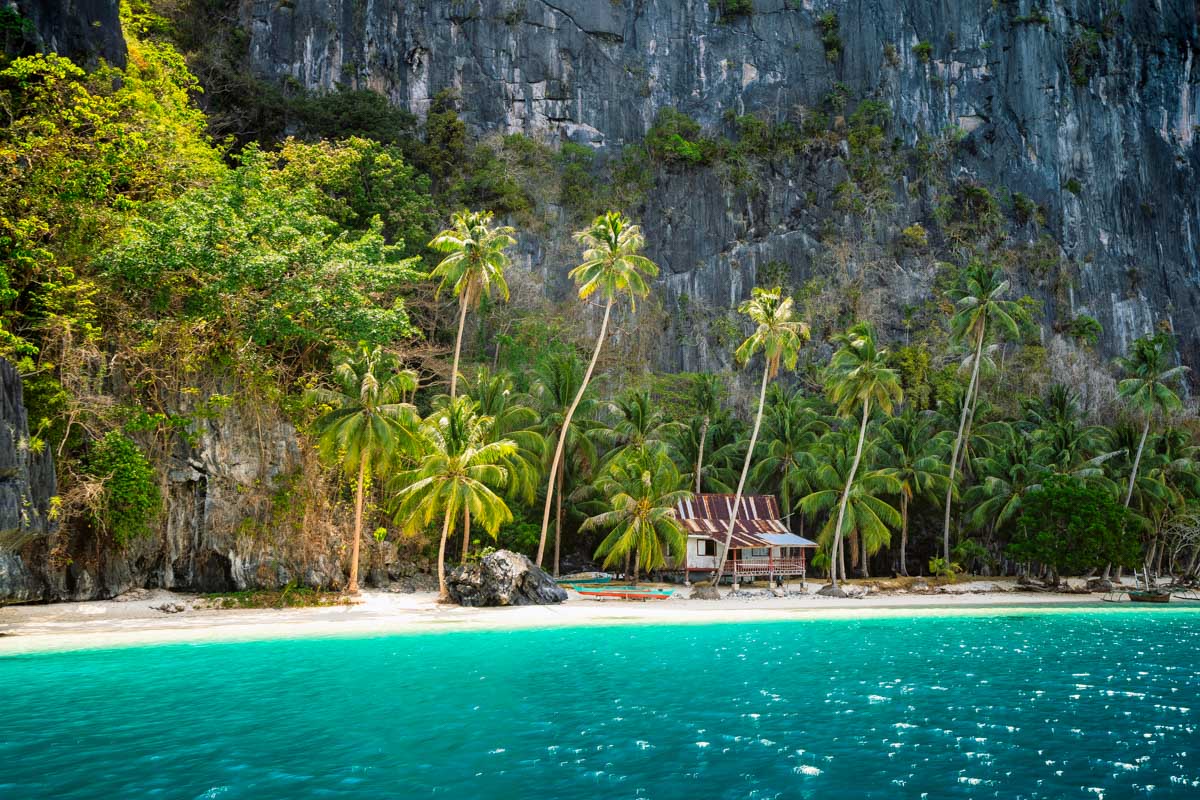 Pinagbuyutan Island seen on the B Tour from El Nido Philippines